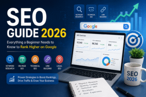 SEO Guide 2026 beginner's guide to keyword research, technical SEO, and Google rankings
